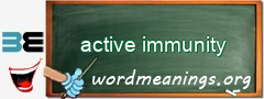 WordMeaning blackboard for active immunity